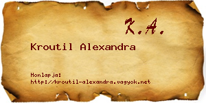 Kroutil Alexandra névjegykártya